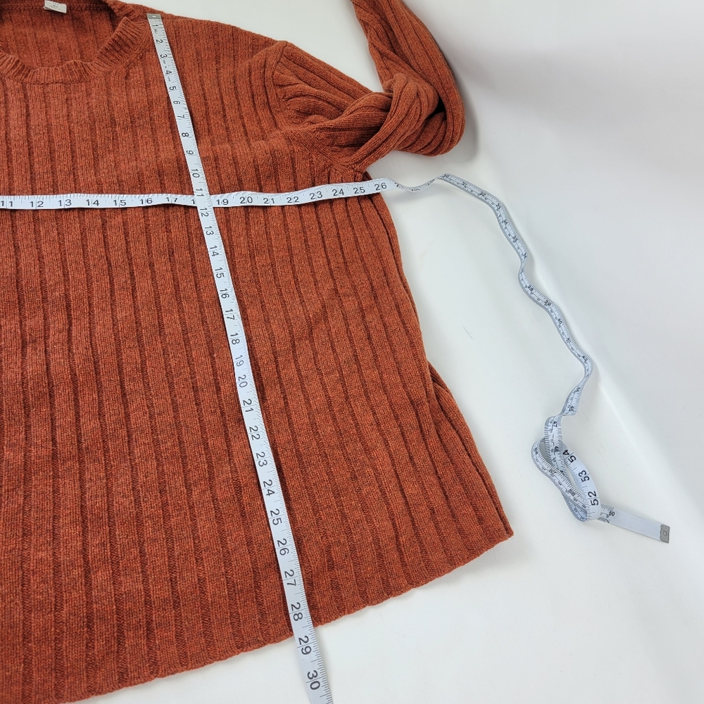 100% Wool Knit Burnt Orange Sweater Sz XL - Picture 4 of 8